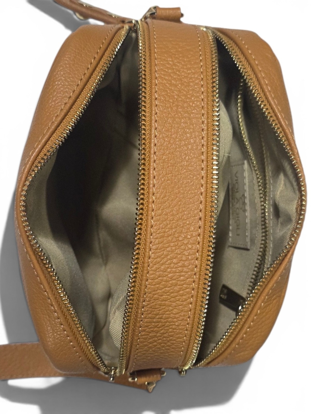 Viola Gigli Genuine Leather Crossbody Bag, Made in Italy, NEW WITHOUT TAG - Picture 7 of 14